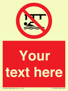 Custom Do not swim in the vicinity of piers